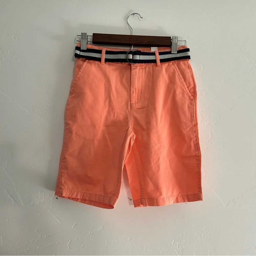 NWT Childrens‎ Place Coral Bermuda Shorts Belted Spring Easter Size 10